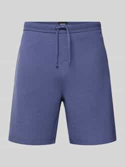 Boss Regular fit sweatshorts met structuurmotief