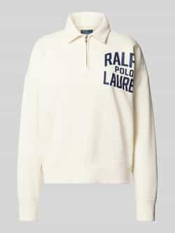 Polo Ralph Lauren Sweatshirt met labelprint en ritssluiting