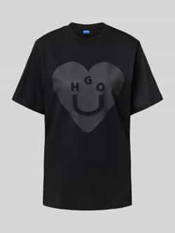 Hugo Blue Loose fit T-shirt van puur katoen model 'VINTAGE TEE'