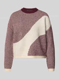 Pieces Loose fit gebreide pullover met all-over motief model 'LINNA'