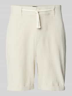 MCNEAL Regular fit korte linnen broek met tunnelkoord