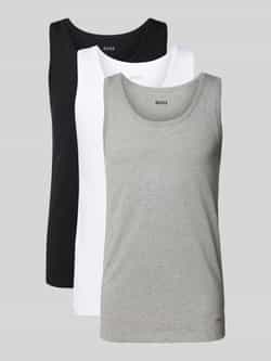 Boss Tanktop met labeldetail in een set van 3 stuks model 'Modern'