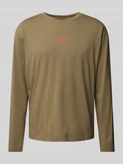 HUGO Shirt met lange mouwen en labelprint model 'Laze'
