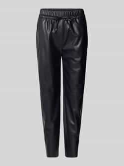 Marc Cain Stoffen broek in leerlook