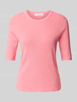 Christian Berg Woman Gebreide pullover met geribde ronde hals