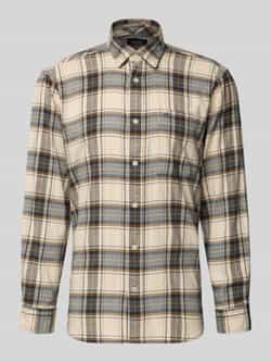 Camel active Regular fit vrijetijdsoverhemd van flanel met labelstitching