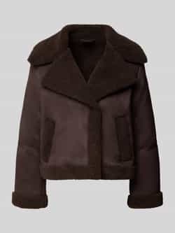 Vero Moda Regular fit jack in leerlook met voering van teddybont model 'HARPER'