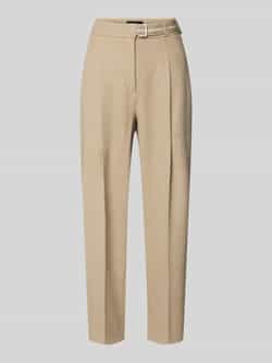 CAMBIO Wide fit stoffen broek met viscose-wol aandeel model 'Elaine'