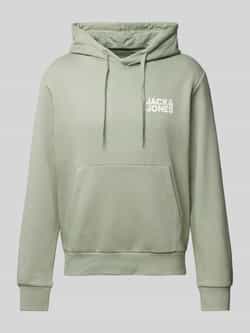 Jack & jones Logo Hoodie met Kangoeroezak Green Heren
