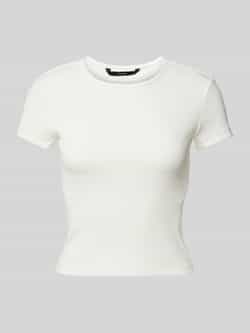 Vero Moda Regular fit T-shirt met geribde look model 'CHLOE'