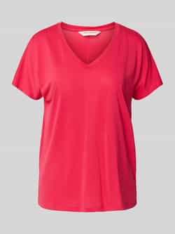 MSCH COPENHAGEN Dames Tops & T-shirts Mschfenya Modal V Neck Tee Koraal