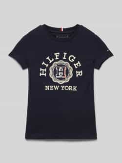 Tommy Hilfiger Teens Regular fit T-shirt met labelstitching