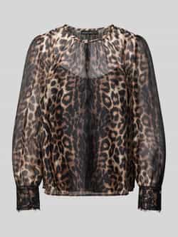 Marc Cain Regular fit blouse met druppelvormige hals