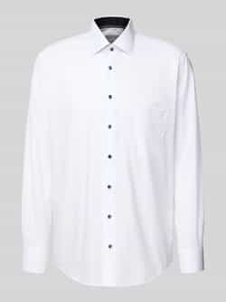 Eterna Comfort fit zakelijk overhemd van katoen met kentkraag