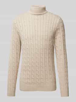 Selected Homme Gebreide pullover met kabelpatroon model 'RYAN'