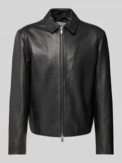 Calvin Klein Zwarte rits-voorkant jack lange mouwen Black Heren