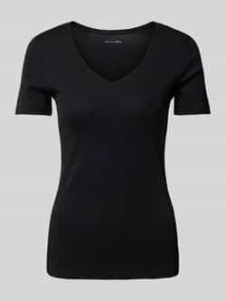 Christian Berg Woman T-shirt met geribde V-hals