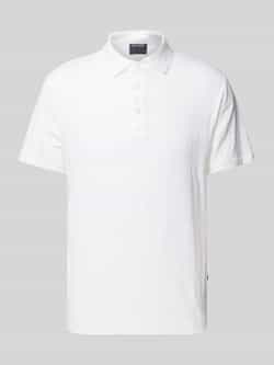 OLYMP Level Five Regular fit poloshirt van een mix van linnen en elastaan