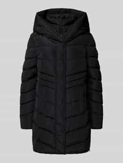 Tom Tailor Regular fit gewatteerde lange jas met capuchon