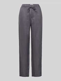 ECOALF Regular fit linnen broek met tunnelkoord model 'INDIALF'