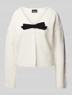 Pieces Regular fit gebreid jack met wol en strik model 'ALICE'