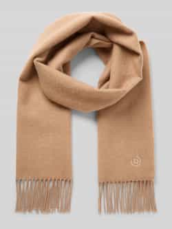 Bugatti Sjaal van scheerwol met labelstitching