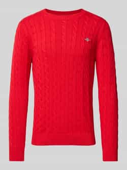 Gant Gebreide pullover met kabelpatroon