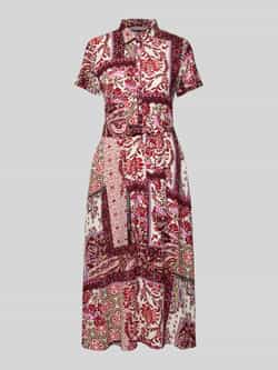 Christian Berg Woman Selection Midi-jurk met strikceintuur