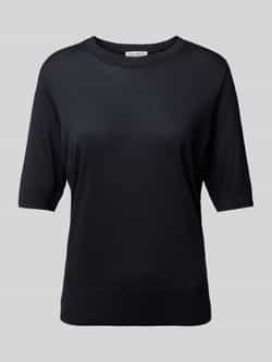 Marc O'Polo Regular fit T-shirt in een mix van lyocell en katoen met fijntricot-look
