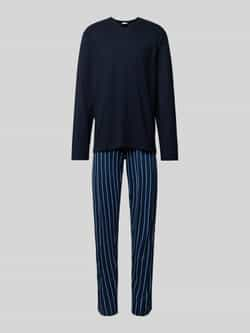 Mey Pyjama Straight Shirt met lange mouwen en borstzak