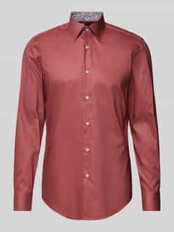 Boss Slim fit zakelijk overhemd met kentkraag model 'Hank'