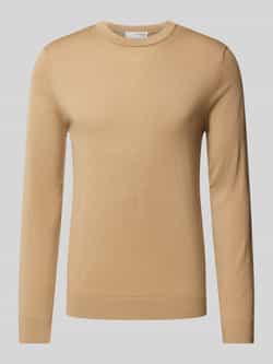 Selected Homme Gebreide pullover met ribboorden model 'TRAY'