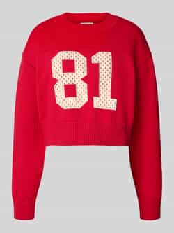 Guess Jeans Korte gebreide pullover met ronde hals