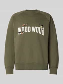 Wood Sweatshirt met motiefstitching model 'Hester'