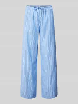 Gina Tricot Wide leg linnen broek met tunnelkoord