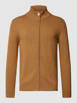 S.Oliver RED LABEL Gebreid jack met labelstitching model 'STAND JACKET'