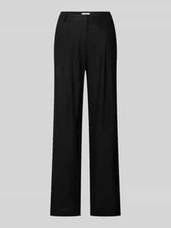 MbyM Wide leg linnen broek met bandplooien model 'Cristiana'