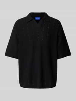 Jack & jones Relaxed fit poloshirt met ajourpatroon model 'PAROS'