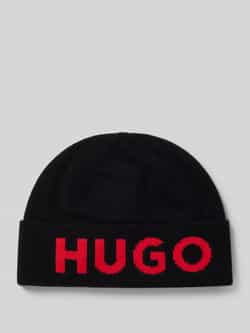 HUGO Beanie met labeldetail model 'Xola'