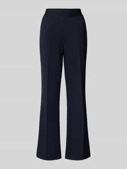 Monari Straight leg stoffen broek met vaste persplooien