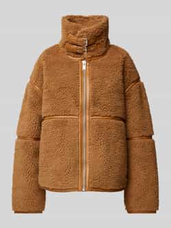 Vila Regular fit jack van teddybont met opstaande kraag model 'VINIMI'