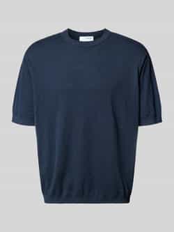 Selected Homme Regular fit gebreid shirt van een mix van katoen en linnen model 'BERG SUN'