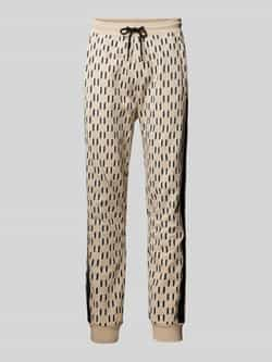 Karl Lagerfeld Straight fit sweatpants met all-over labelprint