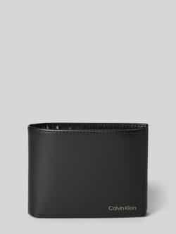CK Calvin Klein Leren portemonnee met labelprint model 'CK SMOOTH'