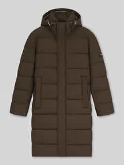 Boss Regular fit gewatteerde lange jas met tweewegsritssluiting model 'CENUTO'