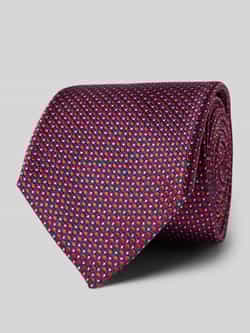 Profuomo stropdas rood met blauw dessin puur zijde