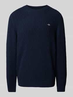 Gant Gebreide pullover met labelstitching