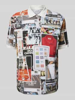 Lacoste Polo met Grafische Print Vintage Stijl Multicolor Heren