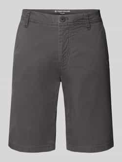 Tom Tailor Slim fit bermuda van katoenmix