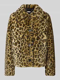 Guess Mantel CECILE PRINT LEOPARD FAUX FUR
